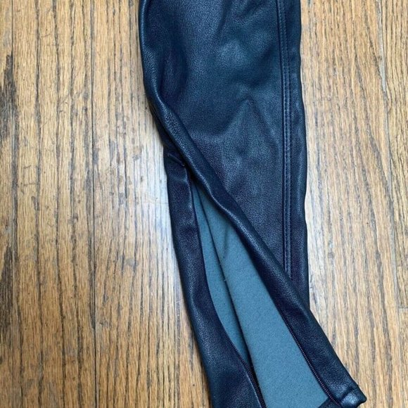 *GENETIC SHYA ZIP LEATHER CIGARETTE PANT COLOR NAVY/BLACK SZ 28 NEW WITH DEFECT - Picture 6 of 16